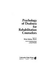 Psychology of deafness for rehabilitation counselors