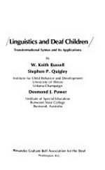 Linguistics and deaf children: transformational syntax and its applications