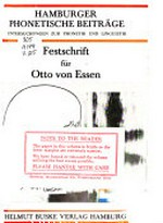 Festschrift für Otto von Essen anlässlich seines 80. Geburtstages