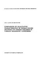 Comparison of qualitative characteristics of human figure drawings of Finnish children in various diagnostic categories