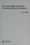 The Cambridge handbook of communication disorders