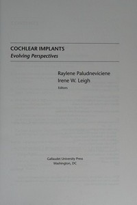 Cochlear implants: evolving perspectives