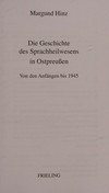 Die Geschichte des Sprachheilwesens in Ostpreußen: von den Anfängen bis 1945